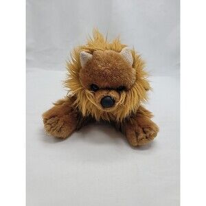 Vtg Animal Alley 12" Pomeranian Realistic Brown Plush Stuffed Animal Toys"R"Us